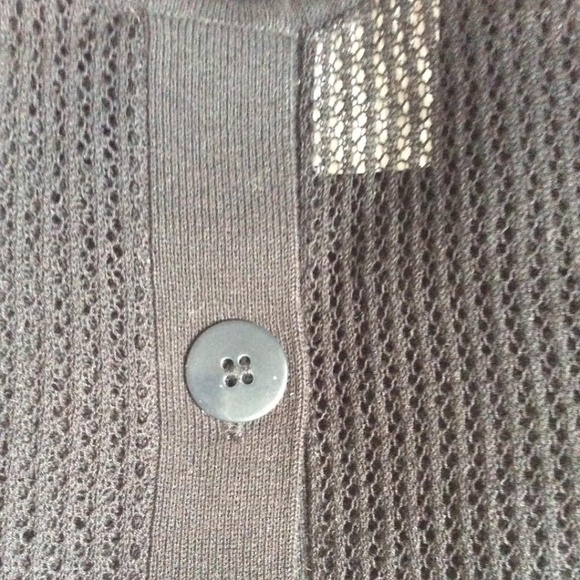J. Crew Pointelle-Stitch Mesh Cardigan Sweater - Picture 3 of 3